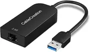 CableCreation USB 3.0 to 2.5 Gigabit LAN Ethernet Cable Adapter, USB to Network up to 2.5Gbps Compatible with MacBook Pro, Air, Windows 10, 8.1, macOS X 10.6-10.15, Black