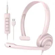 USB Headset with Microphone Noise Cancelling &in-line Control, Super Light, U...