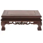 Rectangular Base Small Wooden Stand Indoor Plant Office