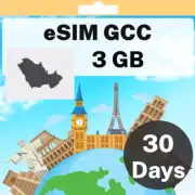 eSIM GCC - 3 GB - 30 Days - Travel eSIM | QR code activation