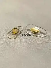 Plug-In NOSE PADS fit Ray Ban Eye Glasses 16mm Gold BUY 2 PAIRS GET 1 PAIR FREE
