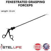Fenestrated Grasping Forceps Serrated Jaws 33 cm Laparoscopic Instruments