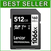 Professional 512GB SDXC Card - Reliable Storage for DSLR & Mirrorless Cameras