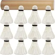 Shuttlecocks Feather | 12-Pack Badminton Corks,High-Speed Training Balls Portable Outdoor Sports Equipment with Great Stability and Durability for Backyard