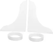 Anneome 2PCS Acrylic Bathtub Edge Splash Guard Wash Basin Splash Guard Easy to Clean Modern Style Protects Your Bathroom from Water Spots