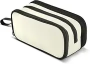 Large Capacity Pencil Organizer Case Kids Pencil Case with Compartments Pen Case Cosmetic Portable for Elementary Beige