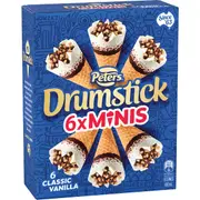 Peters Drumstick Minis Ice Cream Vanilla 6 pack