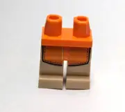 Lego - Minifigure Legs - Tan, Orange Apron