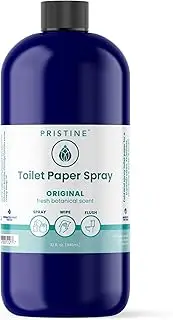 [PRISTINE] Toilet Paper Spray | As Seen On Shark Tank: The Planet Friendly, More Natural Alternative to Flushable Wet Wipes - Original 32 oz
