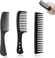 3-Piece Wide Tooth Hair Comb Set for Curly, Long, & Wet Hair - Detangle Effortlessly, Reduce Breakage, Enhance Curls - Durable, Anti-Static Design