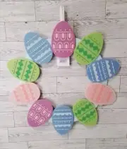 Target Spritz Easter Felt Colorful Egg 14" Wreath Hanging Decor NWT