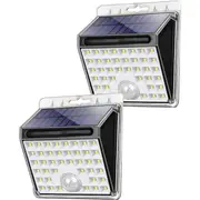 Super Bright Solar Lights Outdoor, 40 LED Solar Motion Lights, Solar Step Lights Solar Security Lights Wireless,Set of 2