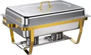 Chafing Dishes for Buffet 1 Pack, 8QT [Elegant & Sturdy] Chafing Dish Buffet Set