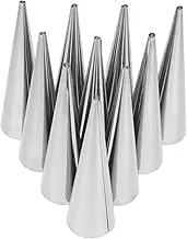 Cabilock 10Pcs Croissant Baking Molds Stainless Steel Shaped Pastry Tubes for Effortless Croissant and Cream Horn Creation Reusable and Dishwasher Safe Baking Tools for Kitchen