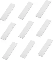 Generic 10pcs Stainless Steel Name Tag Small License Plate Door Plaques for Office Acrylic Sign Display Holder Office Name Plates for Desks Metal Name Plate Name Tag Clips Name Tags Silver