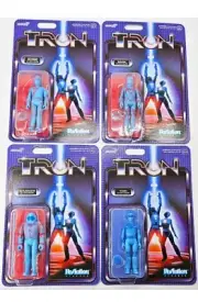 Disney Parks Super7 ReAction Figures TRON Flynn Sark Yori Warrior Set Of 4 Boxed