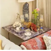 21" Elegant Amethyst Square Coffee Table Top Corner Side Living Room Table Decor