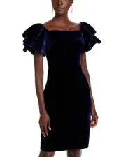 Eliza J Ruffle Sleeve Sheath Dress