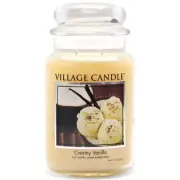 Creamy Vanilla Large Glass Apothecary Jar Scented Candle 21.25 oz. Ivory