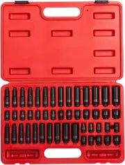 1/4in Drive Master Impact Socket Set 48pc SAE/Metric Standard/Deep Cr-Mo Alloy