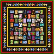 WITH MY LITTLE EYE - 61" - Pre-cut Patchwork Quilt Kit by Quilt-Addicts Double