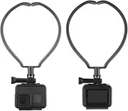 LOORGVEL Neck Hanging Stabilizer for Phones POV Selfie Neck Clamp Bracket Compatible with Smartphones Black Convenient Hands Camera Grip for Video Recording