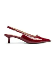[REVIEW] Audrey Sling Back Heels in Red Patent