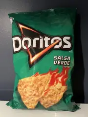 ⚪️ Brand New Rare Doritos Salsa Verde Spicy Hot Flavored Tortilla Chips (1 Bag)