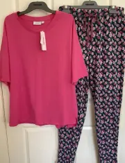 NEW Sussan Size M (12) Women’s Cotton Top Floral Pant Pyjamas Set