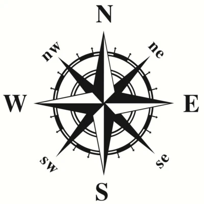 Compass Graphics Body Side Decal For Car SUV Truck Hood Vinyl Stickers DIY Black (for: Renault)