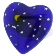 GlassOfVenice Murano Millefiori Heart Ring - Starry Night
