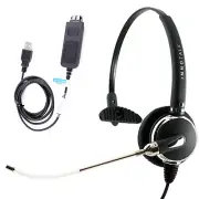 Jabra QD Voice Tube PC Headset with In-line Volume control USB Adapter
