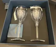 Waterford Crystal Wine Glasses, Winter Wonders Winter Rose, Set Of 2