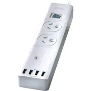 SANSAI PAD4022A 2 Way Power Board With USB Surge 4 USB 4.2A Master On/Off Switch 2 WAY