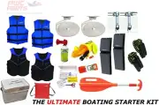 PWC Parts Ultimate Boating Starter Kit w Neoprene Life Jackets Dock Lines Ropes