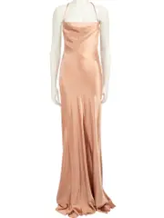 Pink Silk Slip Maxi Dress