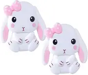 CORHAD DIY Resin Ornament Set Rabbit Patch 2pcs Resin Craft Material Stylish Phone Case Decor Ideal Present