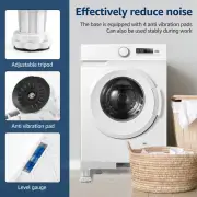 Mini Fridge Stand Adjustable Washer and Dryer Pedestal Lower Noise Washing beCob