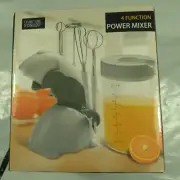 Think Tank 4 Function Power Mixer One Touch w/ 4 Attachments Beat Mix Whip Blend