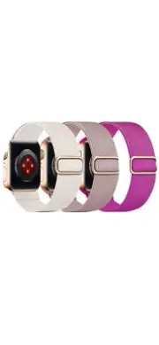 Stretchy Nylon Solo Loop Bands Compatible with Apple Watch Band 38mm