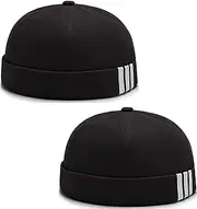 [MESU] Brimless Docker Cap for Men Sailor Cap Retro No Brim Hat Skullcap Beanie Hat