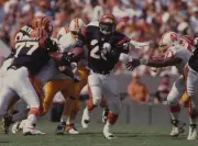 Harold Green, Running Back for the Cincinnati Bengals runs the - 1995 Old Photo
