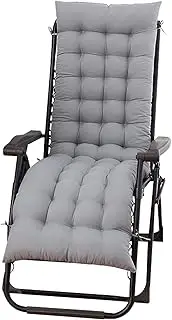 ele ELEOPTION Chair Cushion with Ties Rocking Recliners Chair Cushions High Back, Patio Chair Pad for Indoor and Outdoor Chaise Lounger Cushion 16x43inch Gray