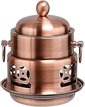 qwmvhfg， Chinese Tranditional Hotpot,1 Pack Shabu Shabu Copper Hot Pot Stove Mini Hotpot Pan Stainless Steel Chafing Dishes Alcohol Pot