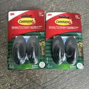 Lot of 2 Command Outdoor Terrace Hook, Medium, Slate, 2-Hooks (17086S-AWES)
