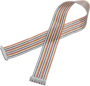 uxcell IDC Rainbow Wire Flat Ribbon Cable 2.54mm Pitch 30 Pin Connection Line FC Dual Female Gray Connector for DIY Experiment 2 Ft Length 1 Pcs