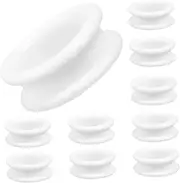 10pcs Ring Ring Pets Grooming Scissors Cover Cuticle Cutter Ring Fit Finger Cover Protector Hairdressing Scissors Accessories Grip Kit Silicone Scissor Finger Ring White