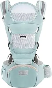 LRXIYODE Carrier with Hip Seat Ergonomic Front Facing Carrier for Months Stool Comfortable and Breathable Design for Shopping and Travel