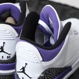 AIR JORDAN 3 RETRO Dark Iris 白紫 爆裂紋 AJ3 籃球鞋【CT8532-105】KS