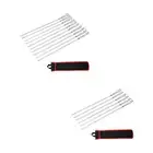 6Pcs BBQ Skewers Kabob Skewers for Grilling Reusable Flat Long Shish Kebab